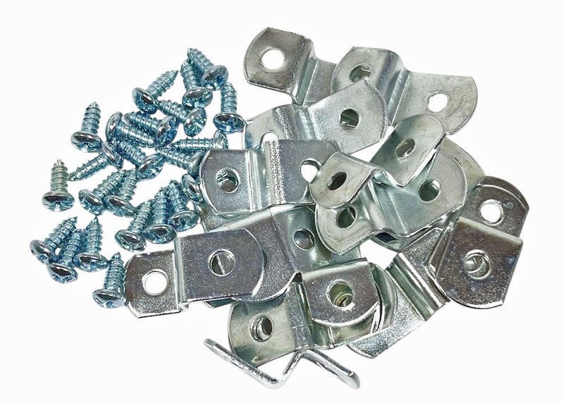 888 Corp 1/4" Canvas Offset Clips Extra Heavy Duty with Screws 20 Pack - Image 1